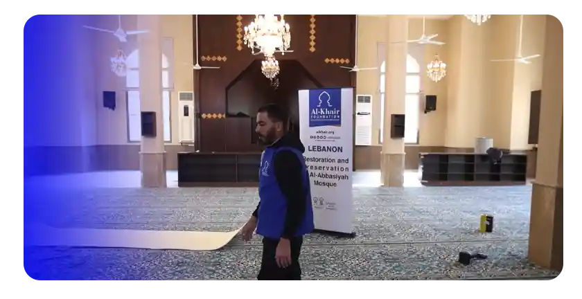 بدء ترميم مسجد العباسية في صور جنوب لبنان ضمن جهود إعادة الإعمار