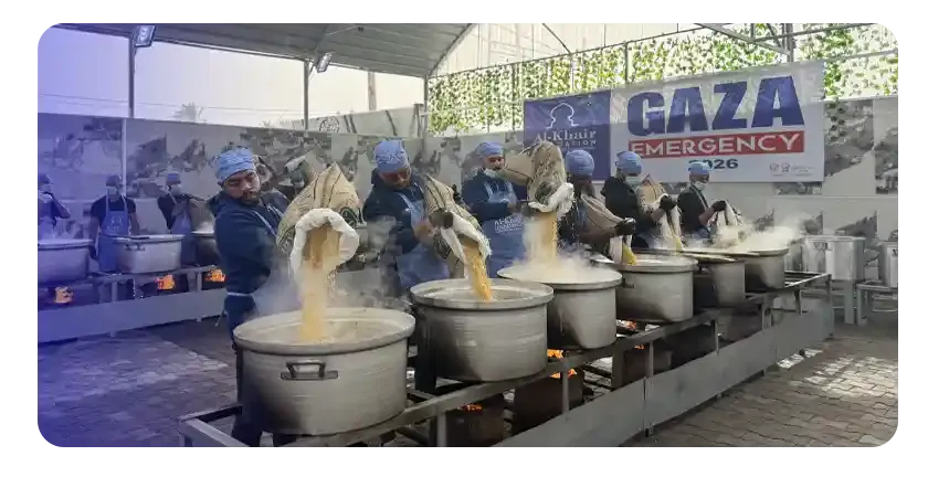 Alkhair Foundation Launches Large-Scale Food Kitchen in Gaza