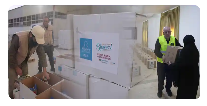 حملة توزيع الطرود الغذائية الرمضانية في عدة مناطق بالضفة الغربية | فلسطين